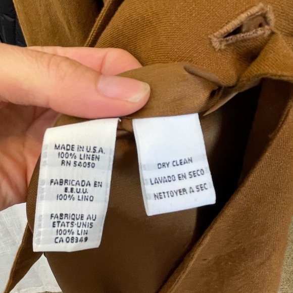 Jones New York LINEN Vintage Made in USA Collarless Blazer Women Size 4 - Picture 8 of 8